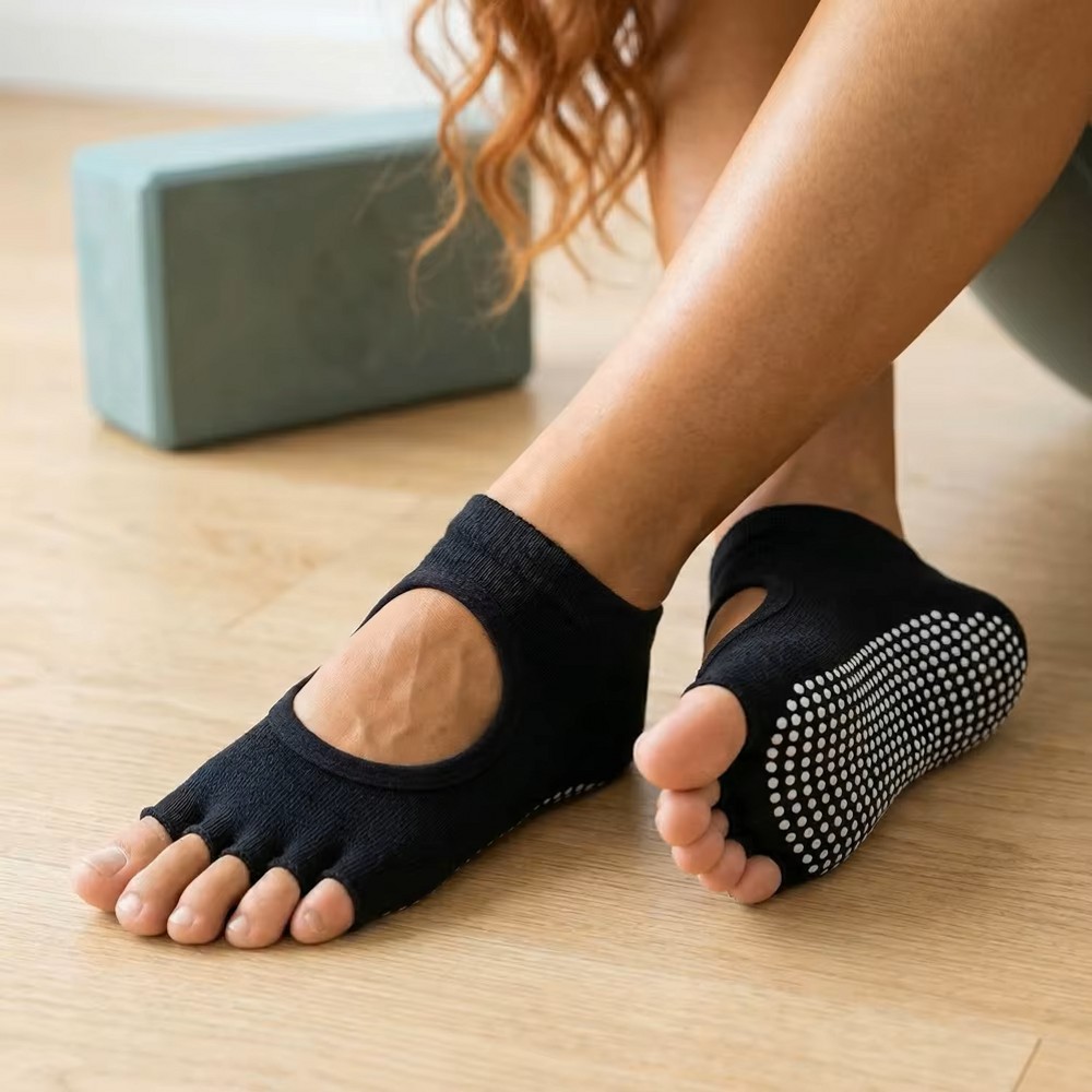 Calcetines de yoga sin espalda - Medias Para Pilates Y Yoga reseña y precio